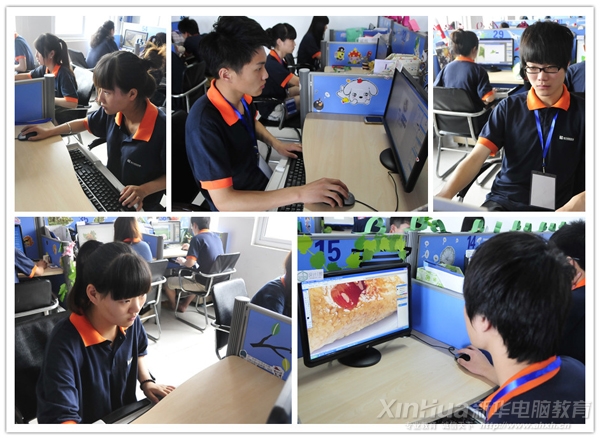 CIW平面靜態作品設計大賽現場,參賽選手們正在繪制各自的參賽作品